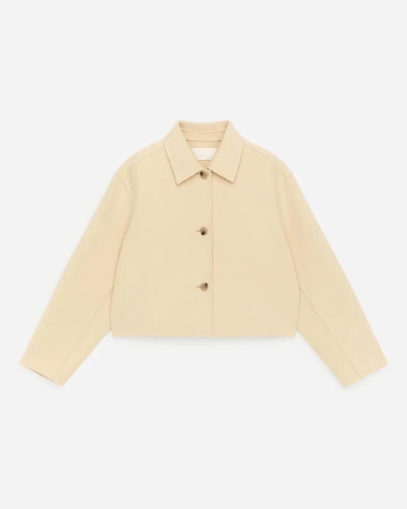 Arket Doubleface-Overshirt Aus Wollmischung -Gelb Gelb