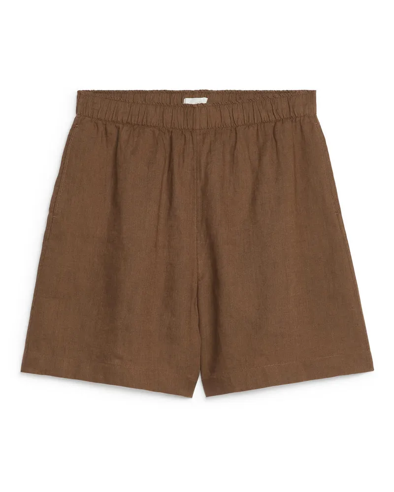 Arket Lockere Leinenshorts - Braun Braun