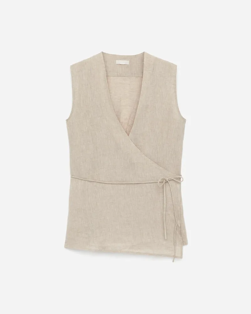 Arket Wickeloberteil Aus Leinen -Beige Beige