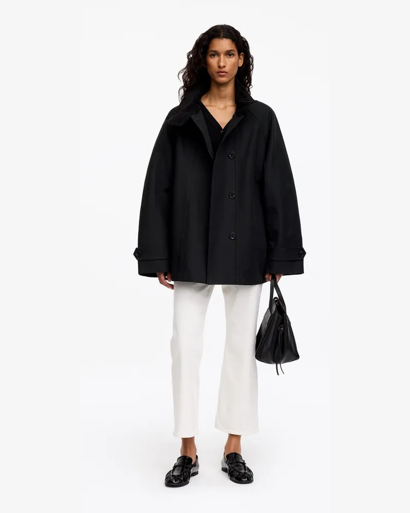 Arket Jacke Mit Cordkragen -Schwarz Schwarz