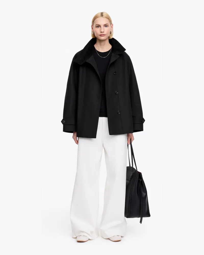 Arket Jacke Mit Cordkragen -Schwarz Schwarz