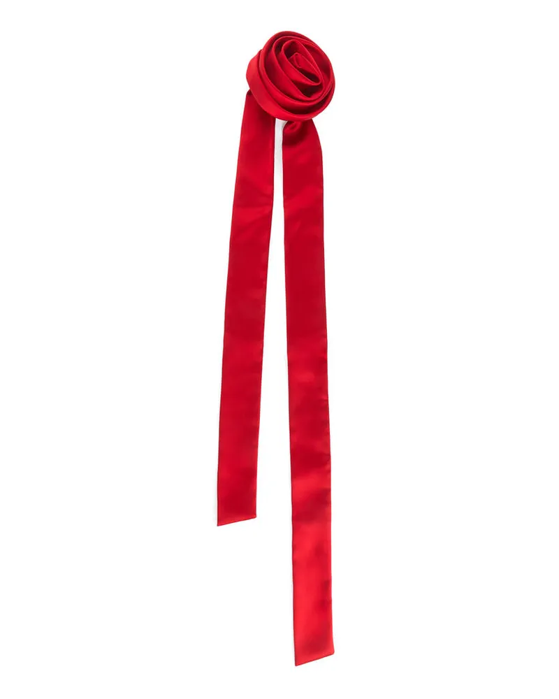 Arket Halskette Zum Binden Mit Rose - Rot Rot