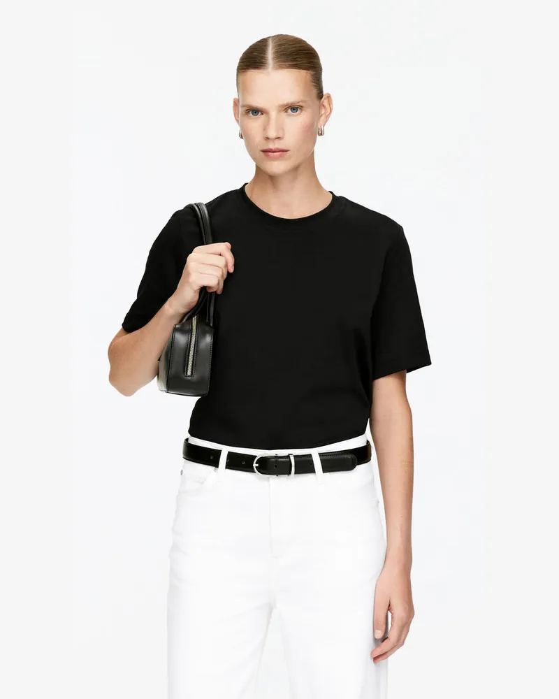 Arket PEARL Schweres T-Shirt -Schwarz Schwarz