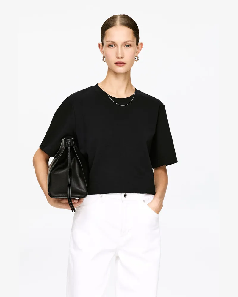 Arket PEARL Schweres T-Shirt -Schwarz Schwarz