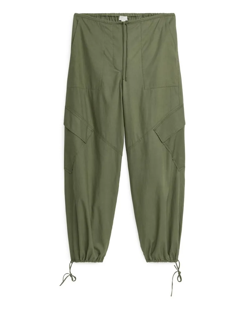 Arket Cargohose Aus Lyocell-Mischung - Grün Khaki
