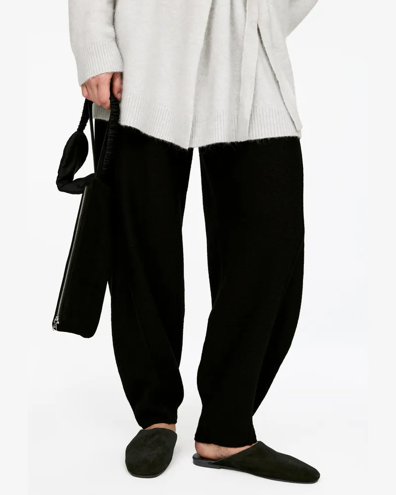 Arket Reisehausschuh Aus Veloursleder -Schwarz Schwarz