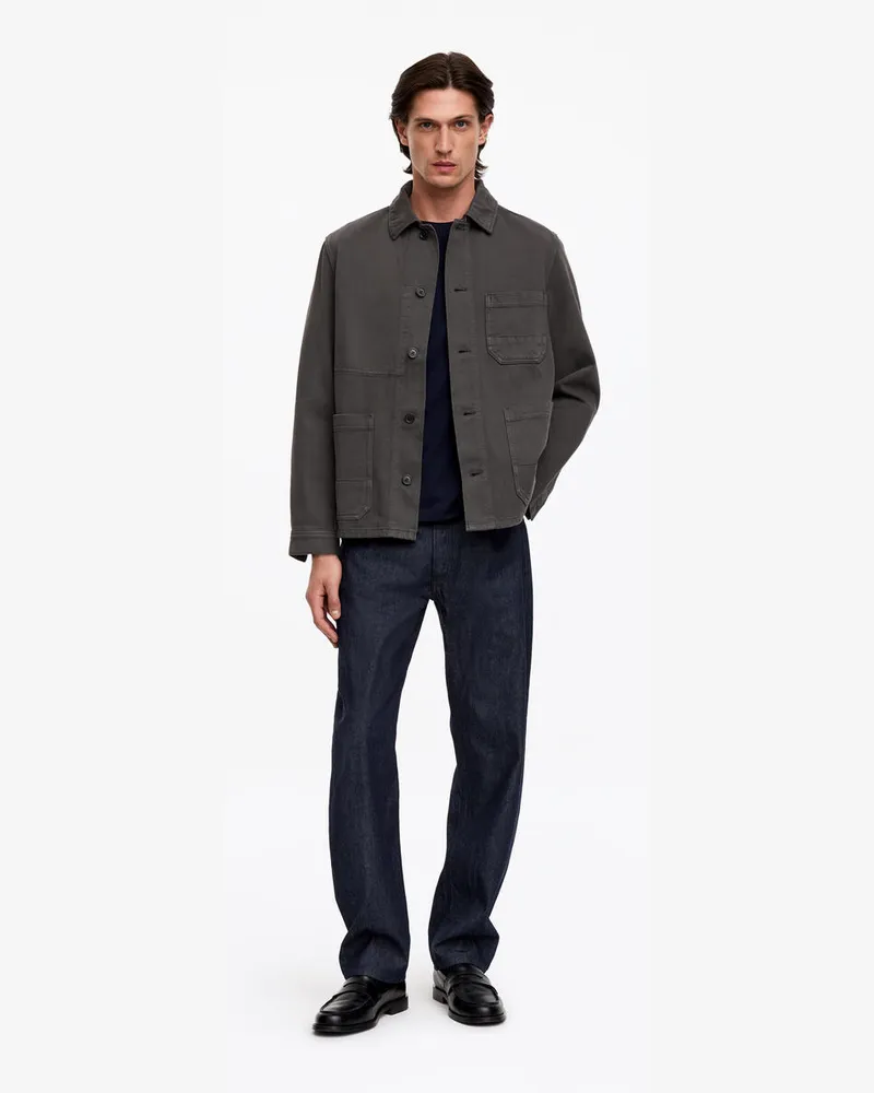 Arket Overdyed-Overshirt Aus Twill -Grau Grau