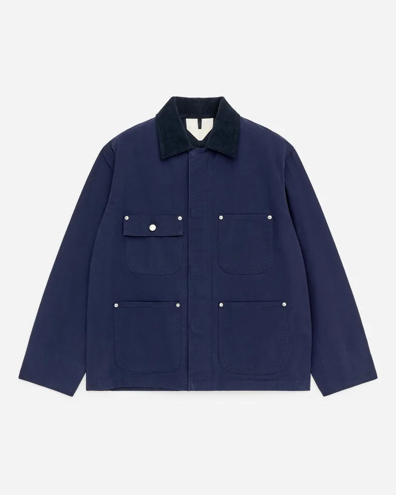 Arket Workwear-Jacke Aus Canvas -Blau Blau