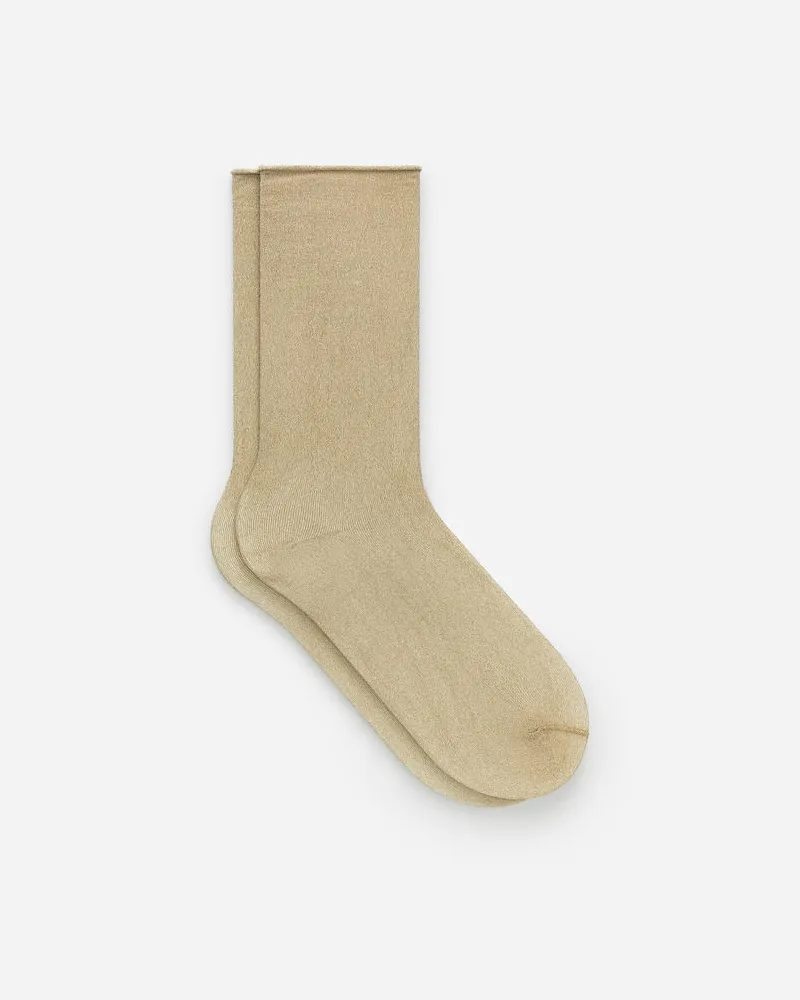 Arket Lurexsocken - Gelb Gold