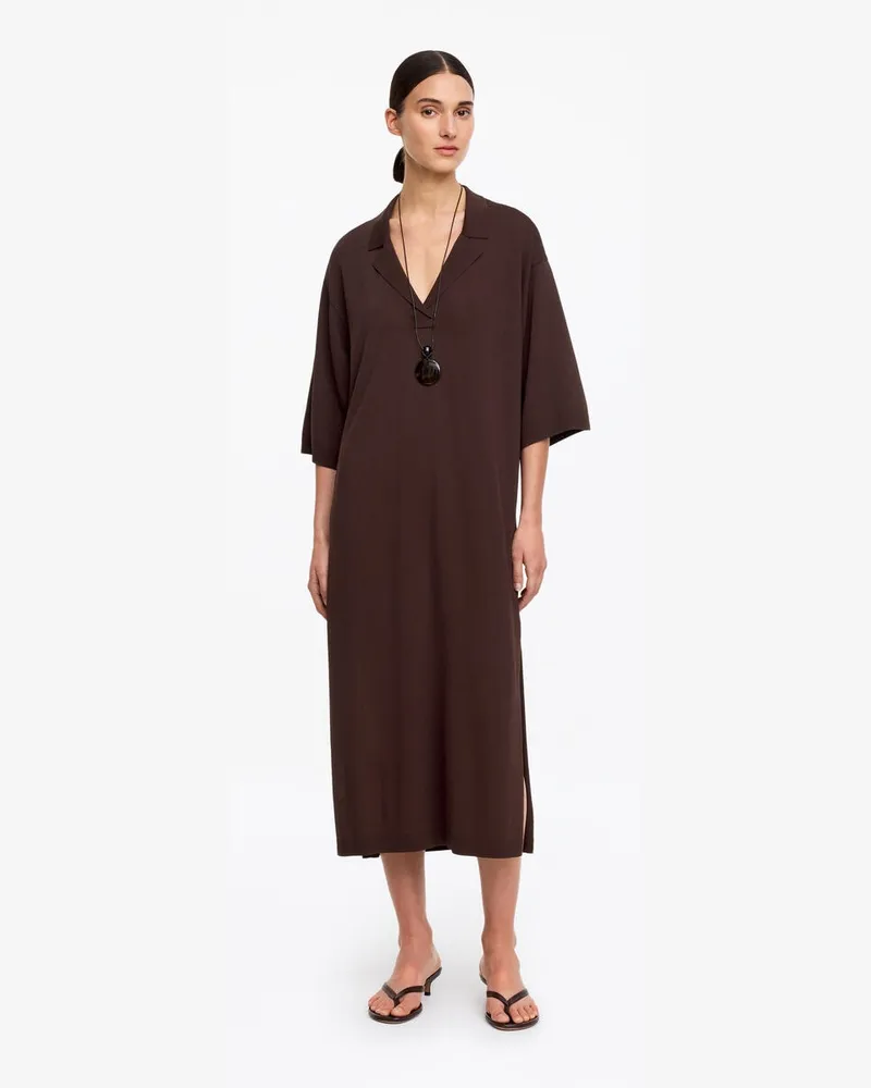 Arket Lockeres Feinstrickkleid -Braun Braun