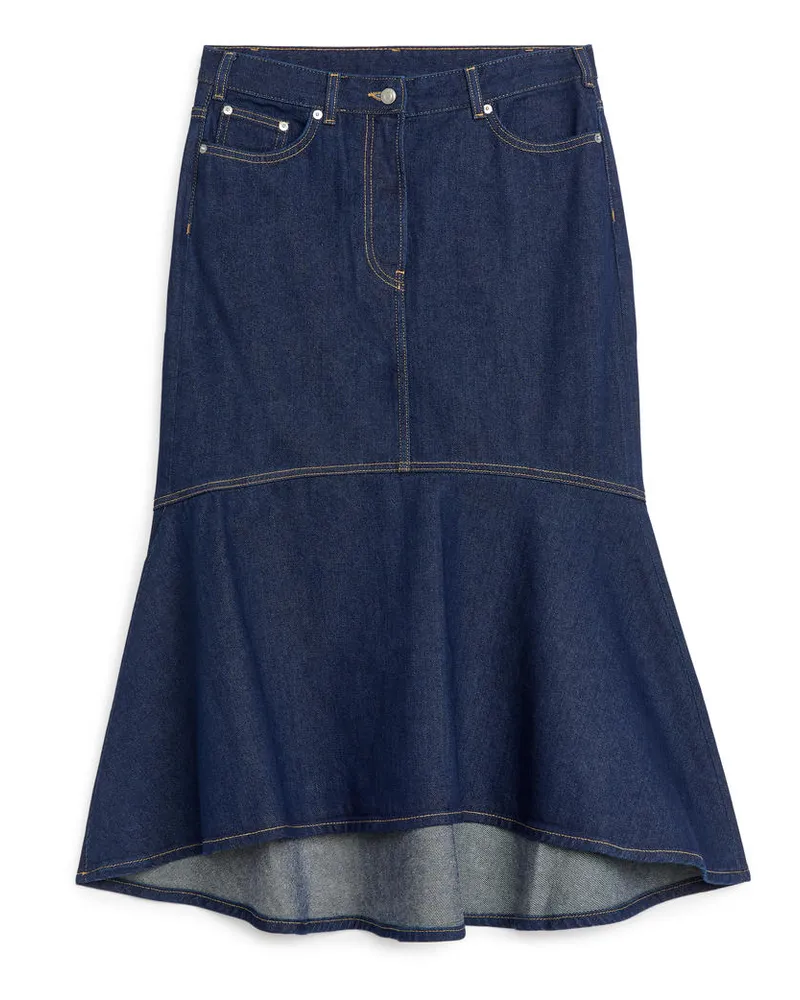 Arket Midirock Aus Denim - Blau Dunkelblau