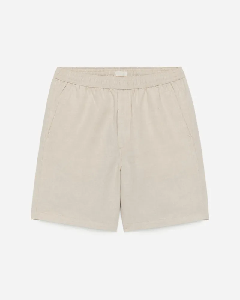 Arket Baumwoll-Leinen-Shorts Mit Schnürung - Beige Hellbeige