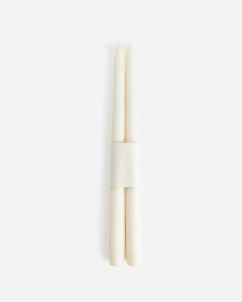 Arket Schmal Zulaufende Kerzen, 2Er-Set - Weiß Cremeweiß