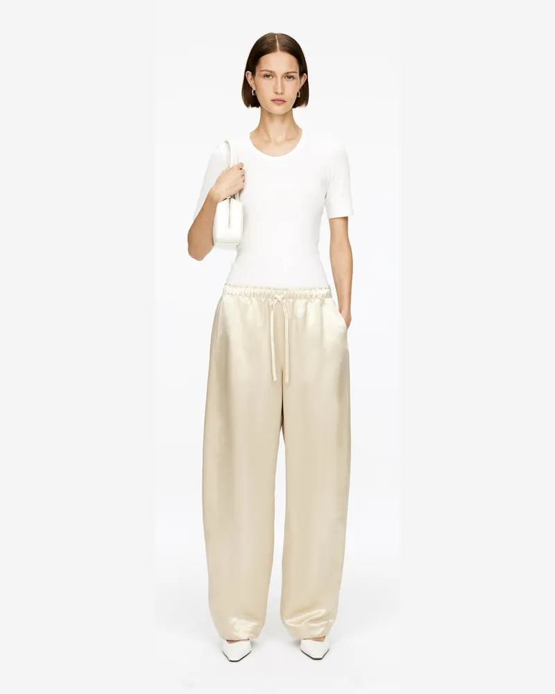 Arket Satinhose Mit Kordelzug -Beige Beige