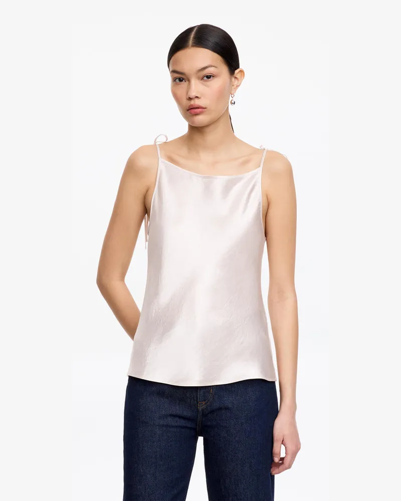 Arket Satintop In Knitteroptik -Rosa Rosa