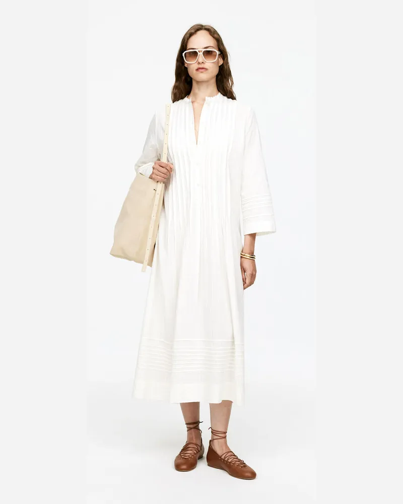 Arket Biesenkleid -Weiß Weiß