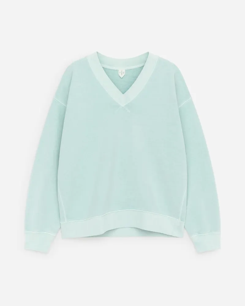 Arket Sweatshirt Mit V-Ausschnitt -Türkis Türkis