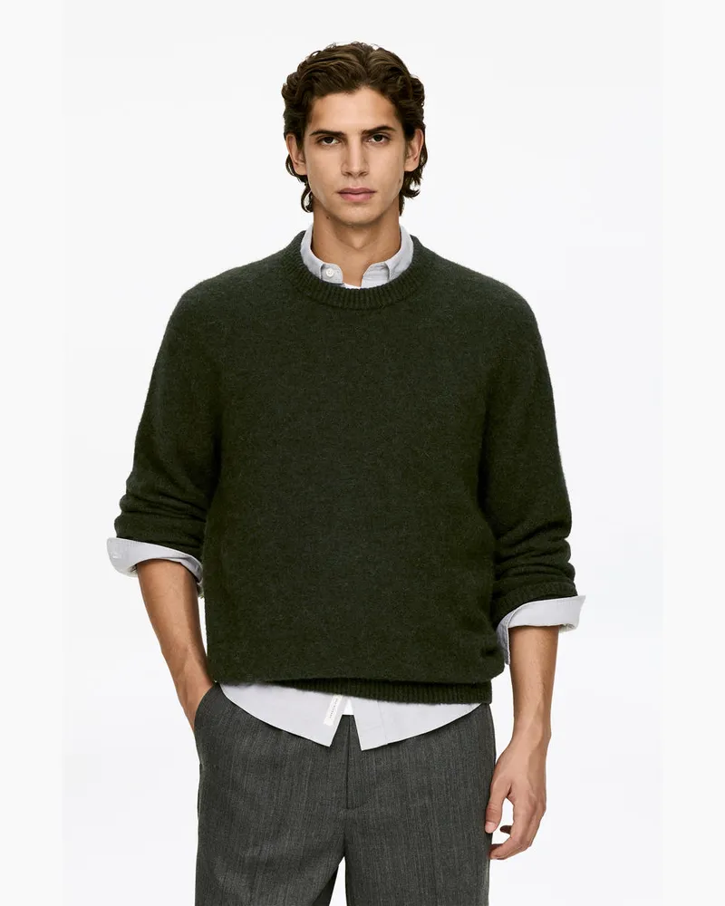 Arket Pullover Aus Alpakawolle Und Wolle -Grün Grün