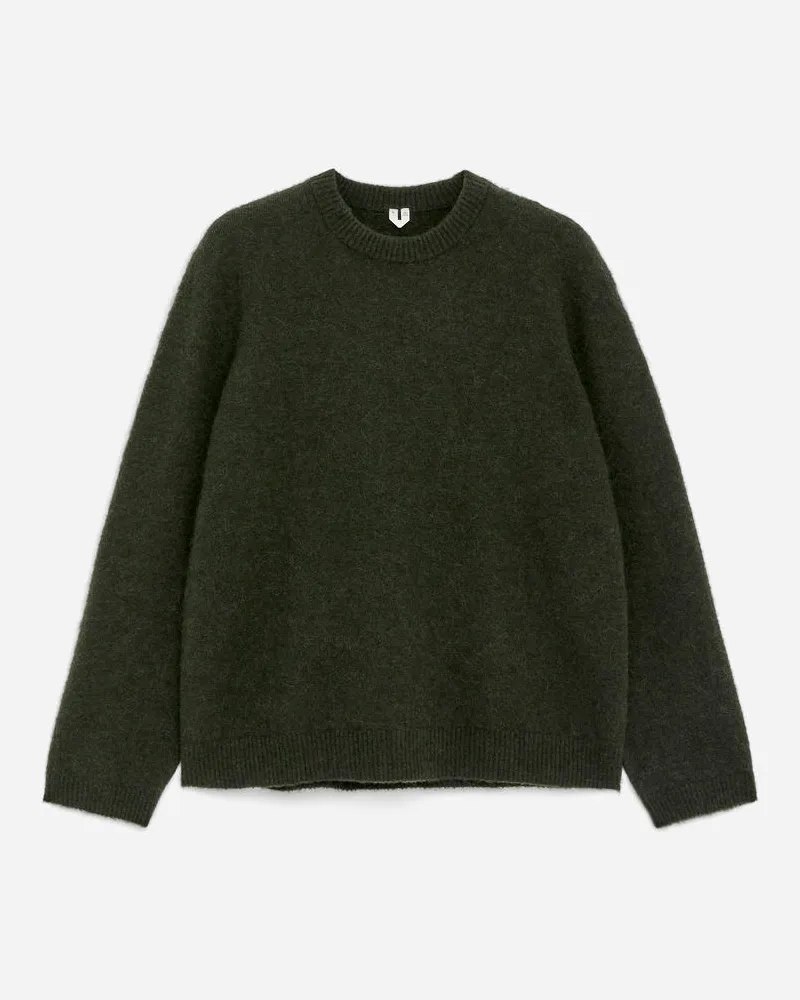 Arket Pullover Aus Alpakawolle Und Wolle -Grün Grün