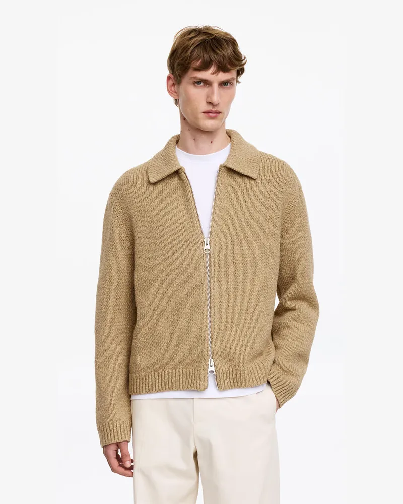 Arket Strickjacke Aus Baumwollmischung -Beige Beige
