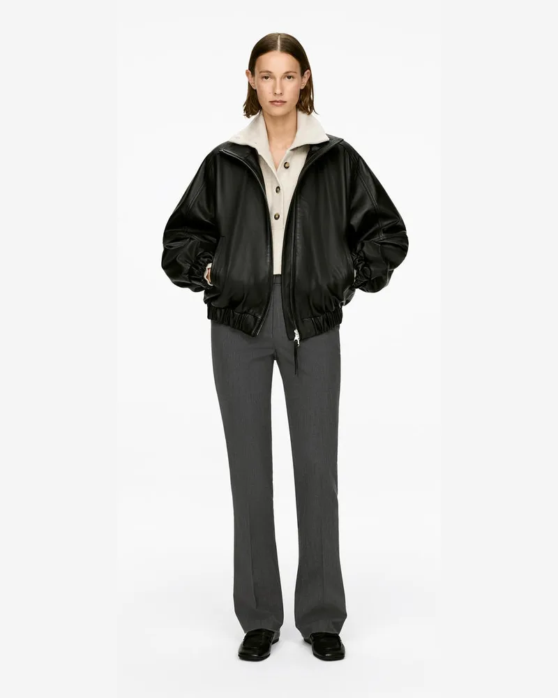 Arket Elegante Hose Aus Wollmischung -Grau Grau