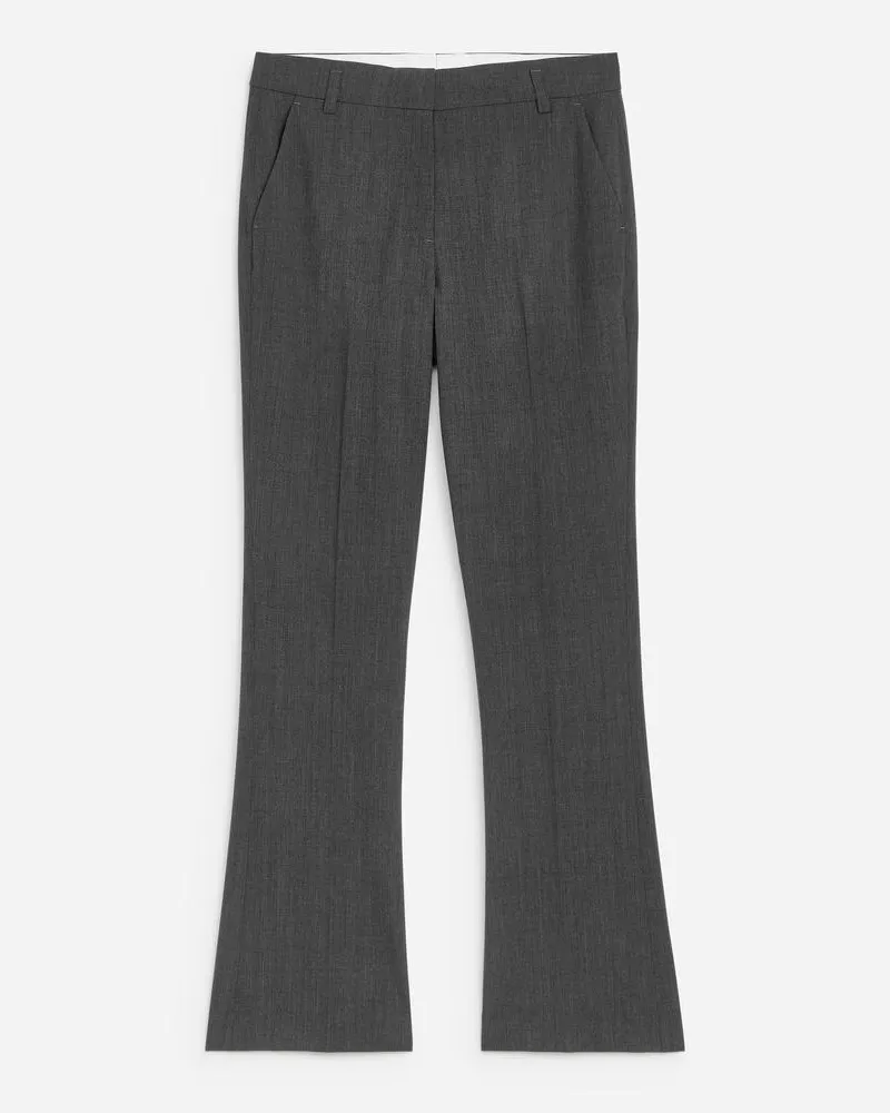 Arket Elegante Hose Aus Wollmischung -Grau Grau