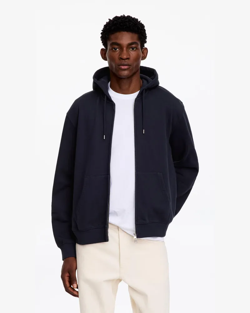 Arket Lockerer Kapuzenpullover Mit Reißverschluss -Blau Blau