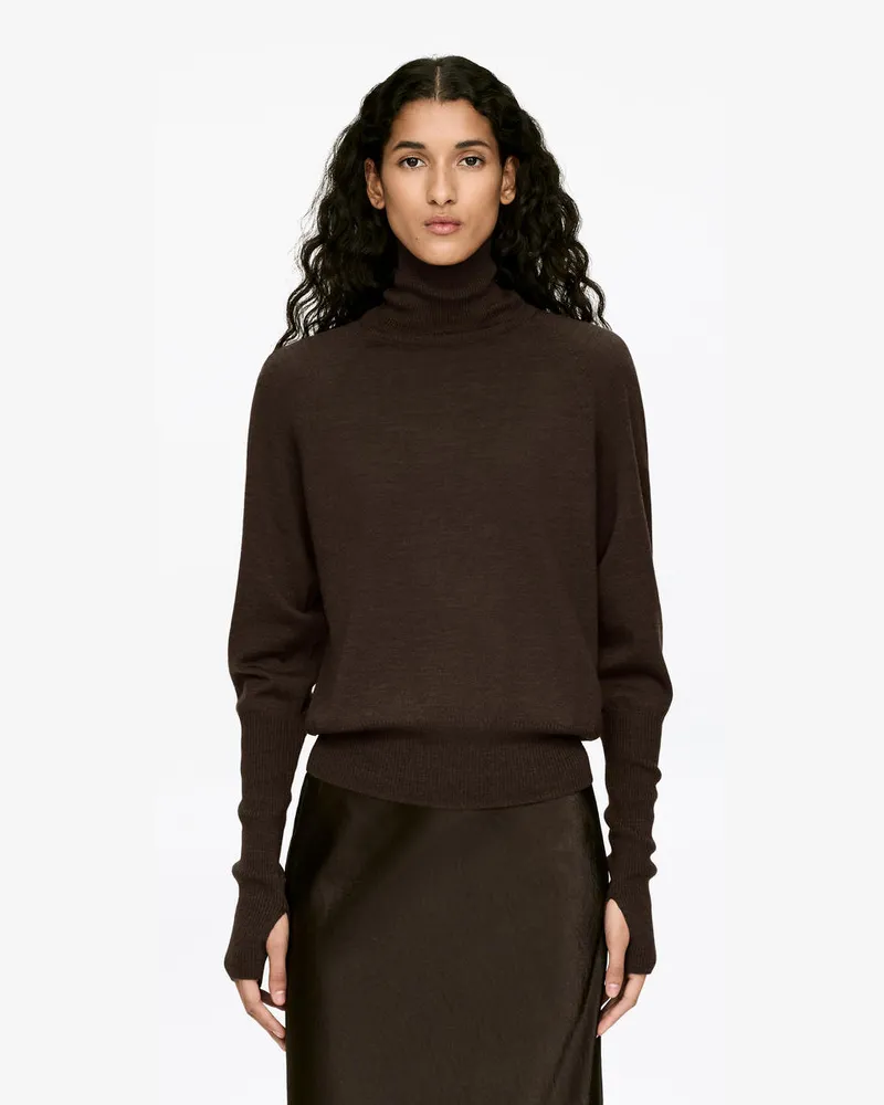 Arket Rollkragenpullover Aus Nativa-Merinowolle -Braun Braun