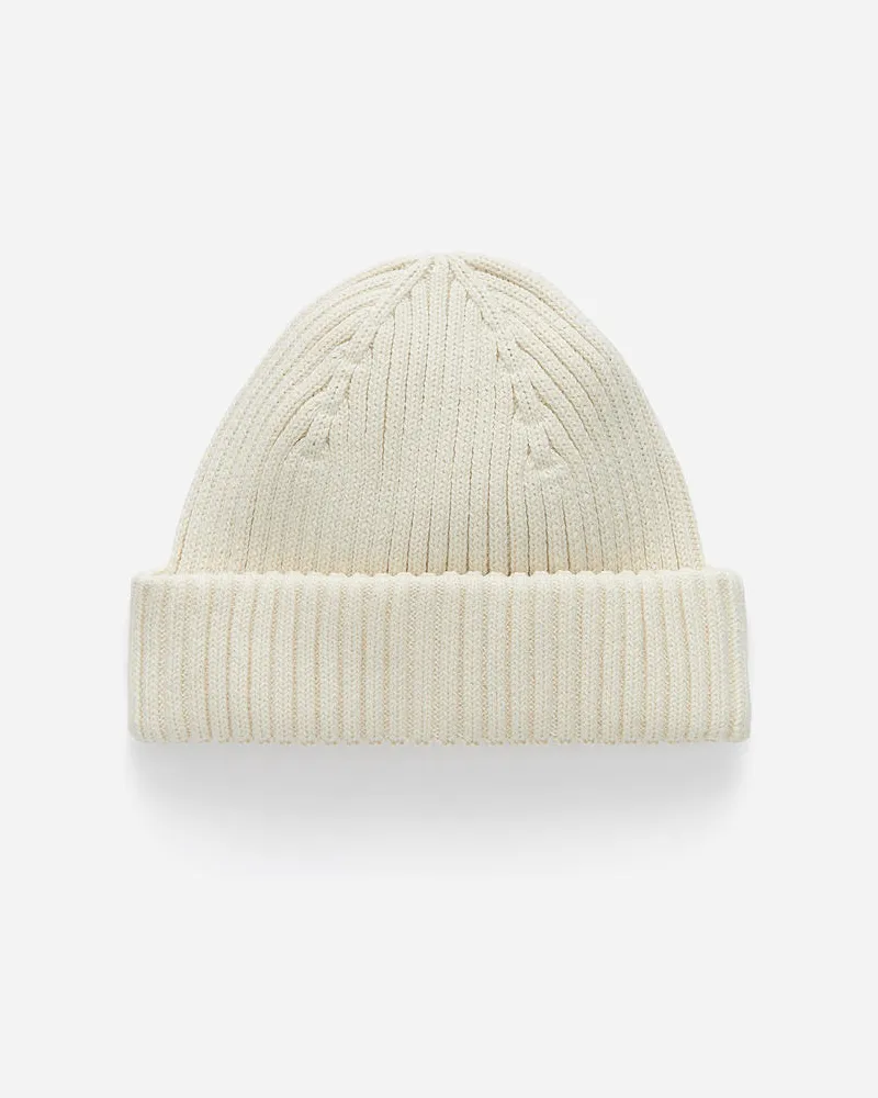 Arket Gerippte Baumwoll-Beanie -Weiß Weiß