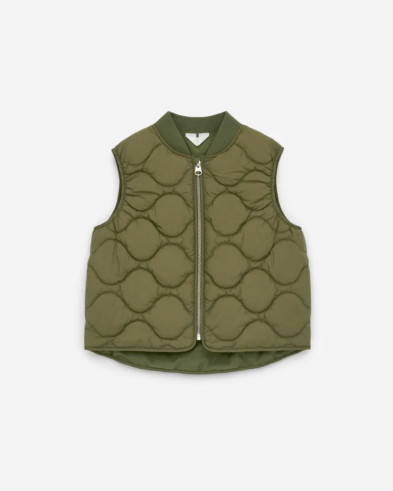 Arket Steppweste - Grün Khaki