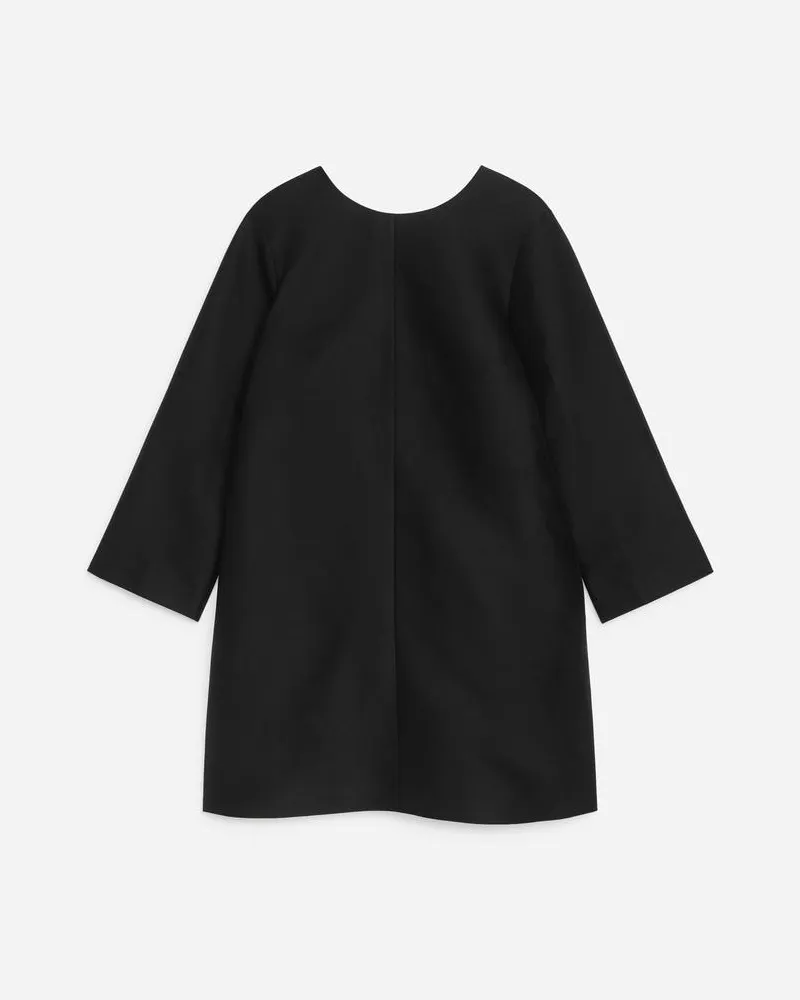 Arket Kleid Mit Schleifen -Schwarz Schwarz