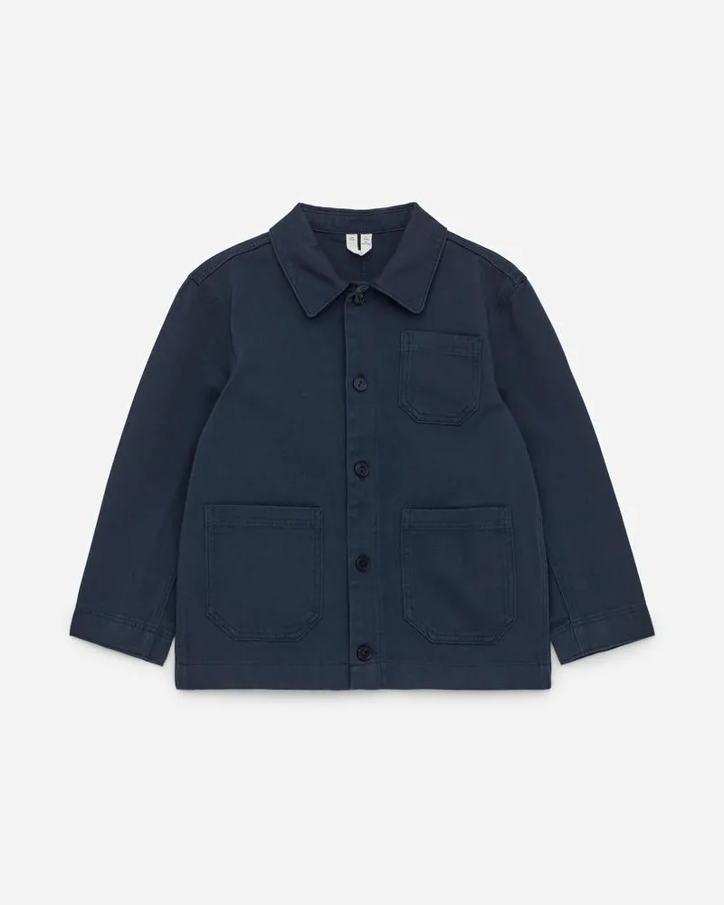 Arket Overshirt Aus Baumwolle - Blau Dunkelblau