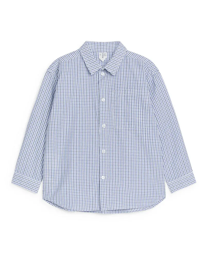 Arket Legeres Popeline-Hemd -Blau Blau