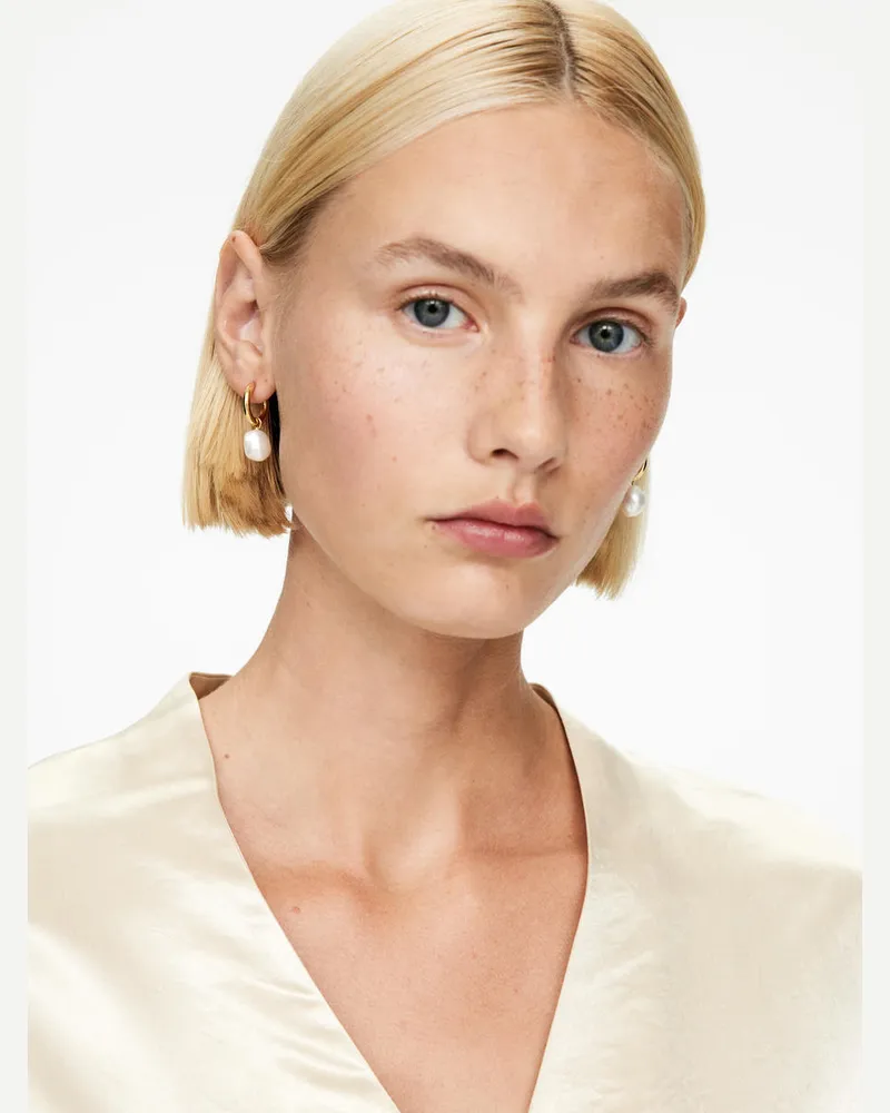Arket Hoops Mit Perle -Goldfarben Goldfarben