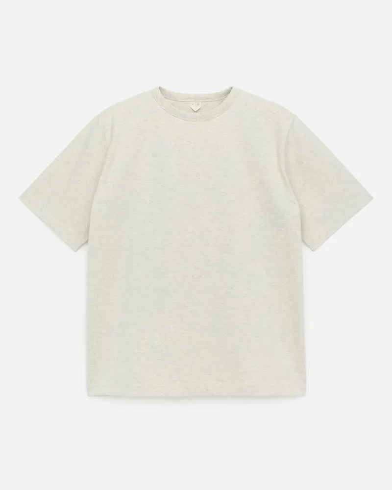 Arket Schweres T-Shirt - Weiß Hafer