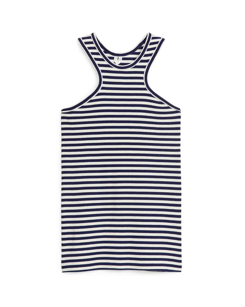 Arket Geripptes Tanktop - Schwarz|Mehrfarbig|Weiß Dunkelblau