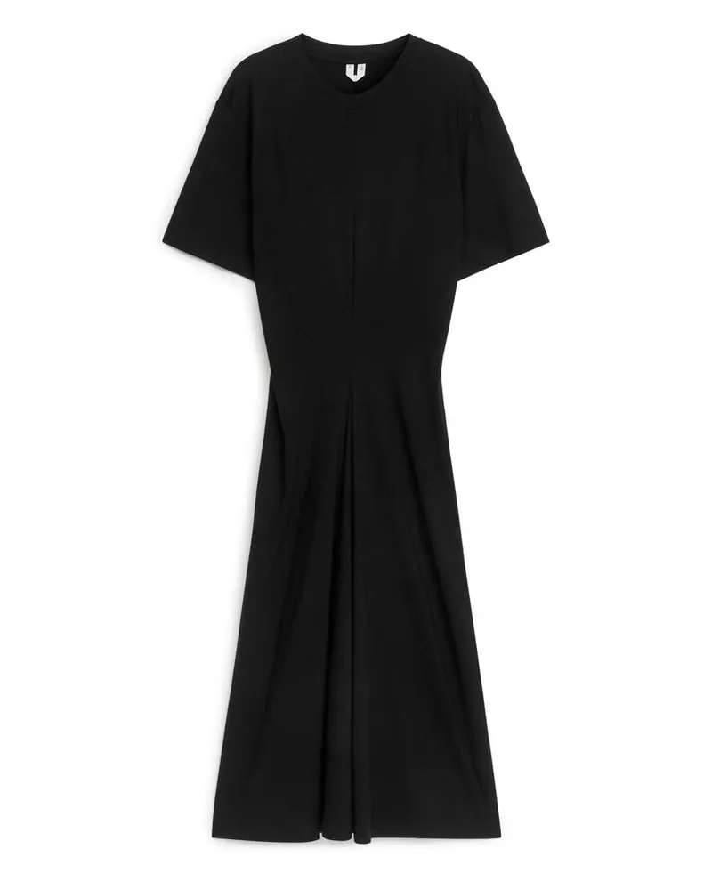 Arket T-Shirt-Kleid Aus Viskose-Krepp -Schwarz Schwarz