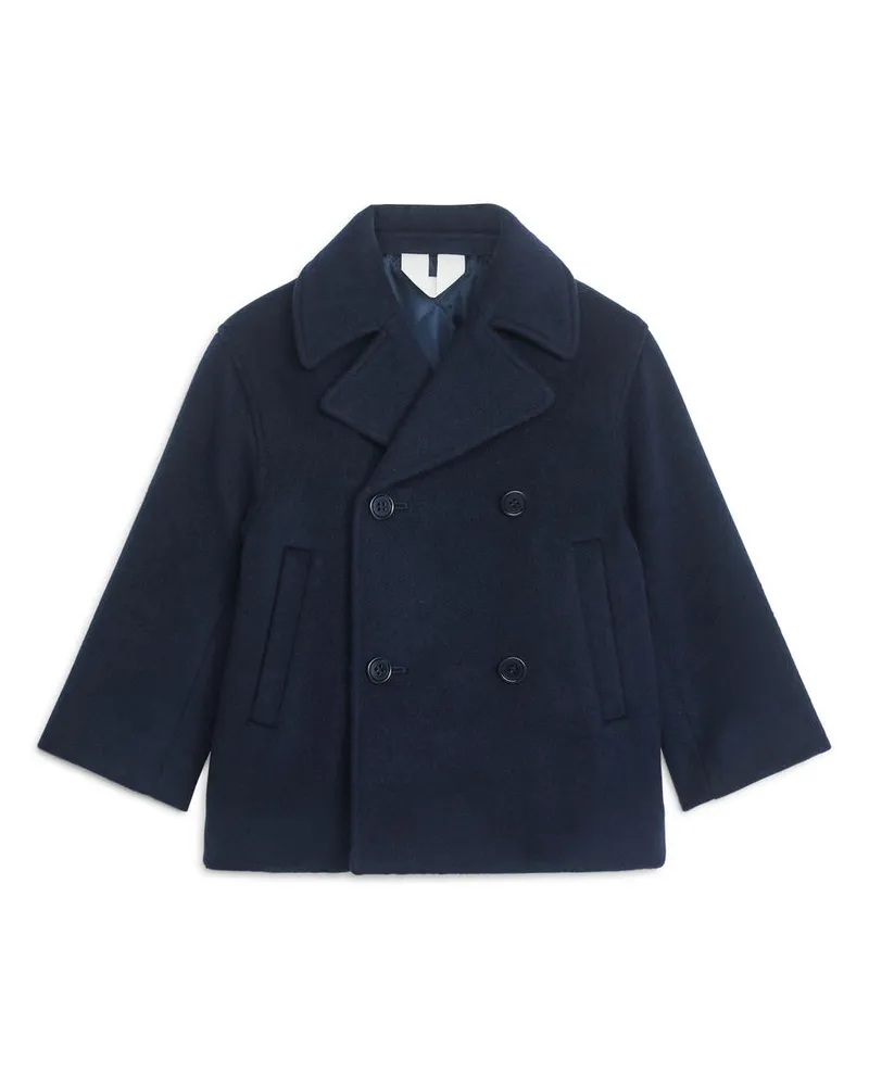 Arket Cabanjacke Aus Wollmischung -Blau Blau