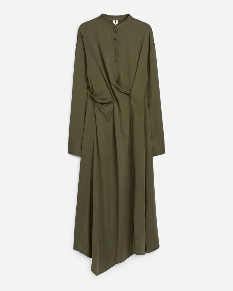 Arket Midi-Wickelkleid -Grün Grün