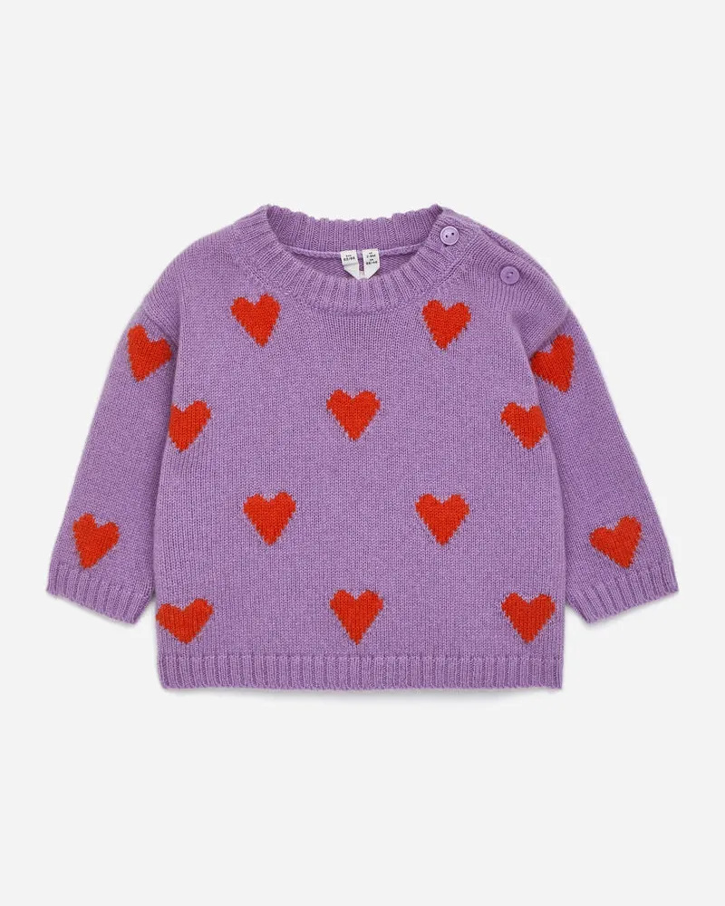 Arket Strickpullover Mit Intarsienmotiv -Lila Lila