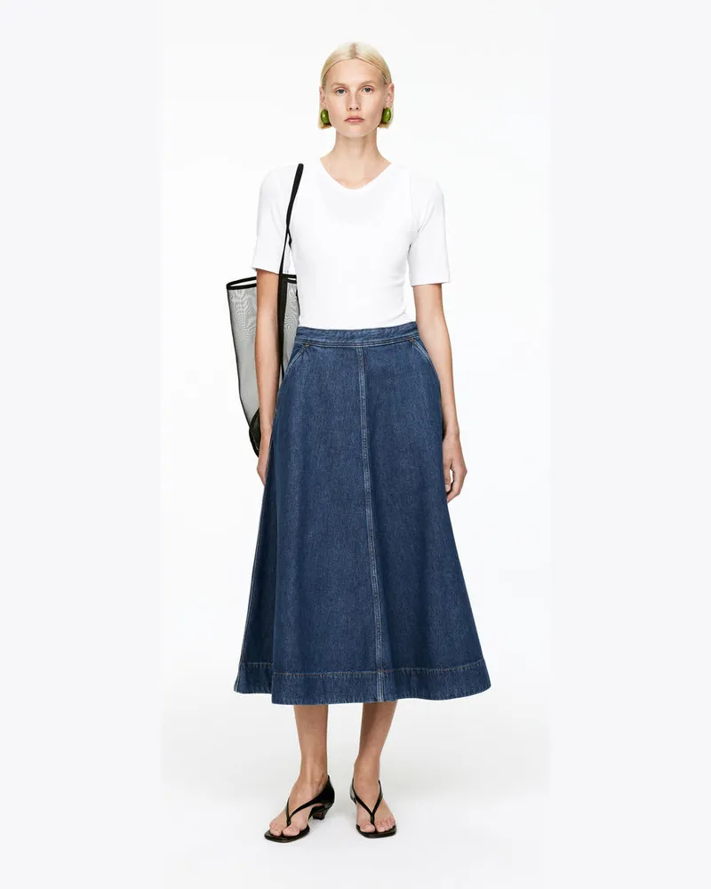 Arket A-Linien-Jeansrock -Blau Blau