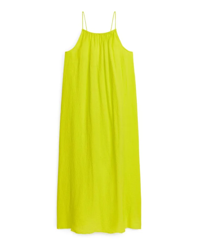 Arket Maxikleid Aus Baumwolle - Gelb Gelb