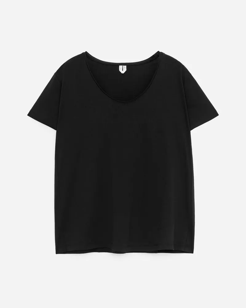 Arket T-Shirt Mit U-Ausschnitt -Schwarz Schwarz