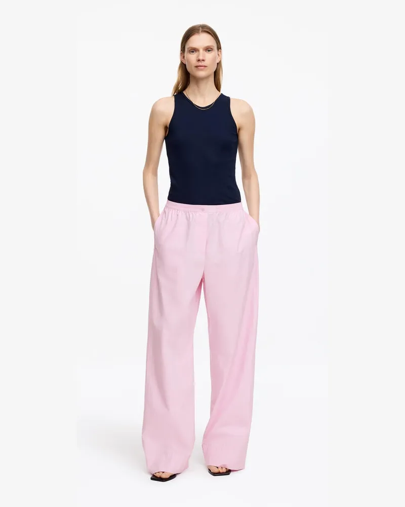 Arket Lockere Baumwollhose -Rosa Rosa