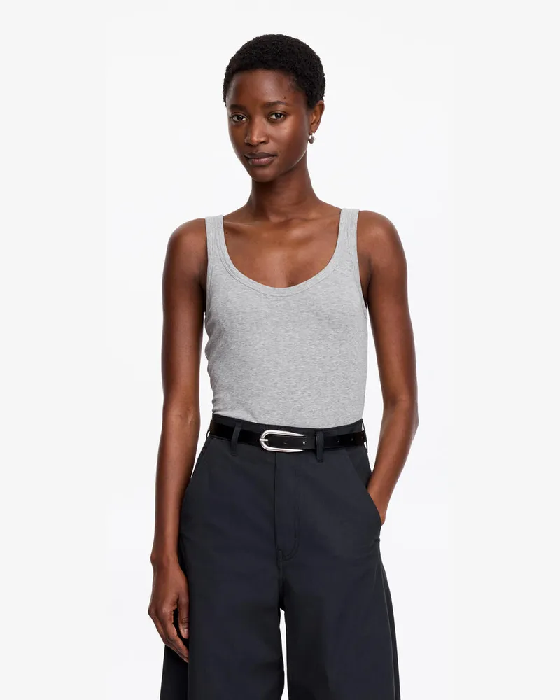 Arket Tanktop Mit U-Ausschnitt -Grau Grau