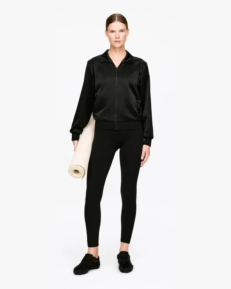 Arket Satinjacke -Schwarz Schwarz