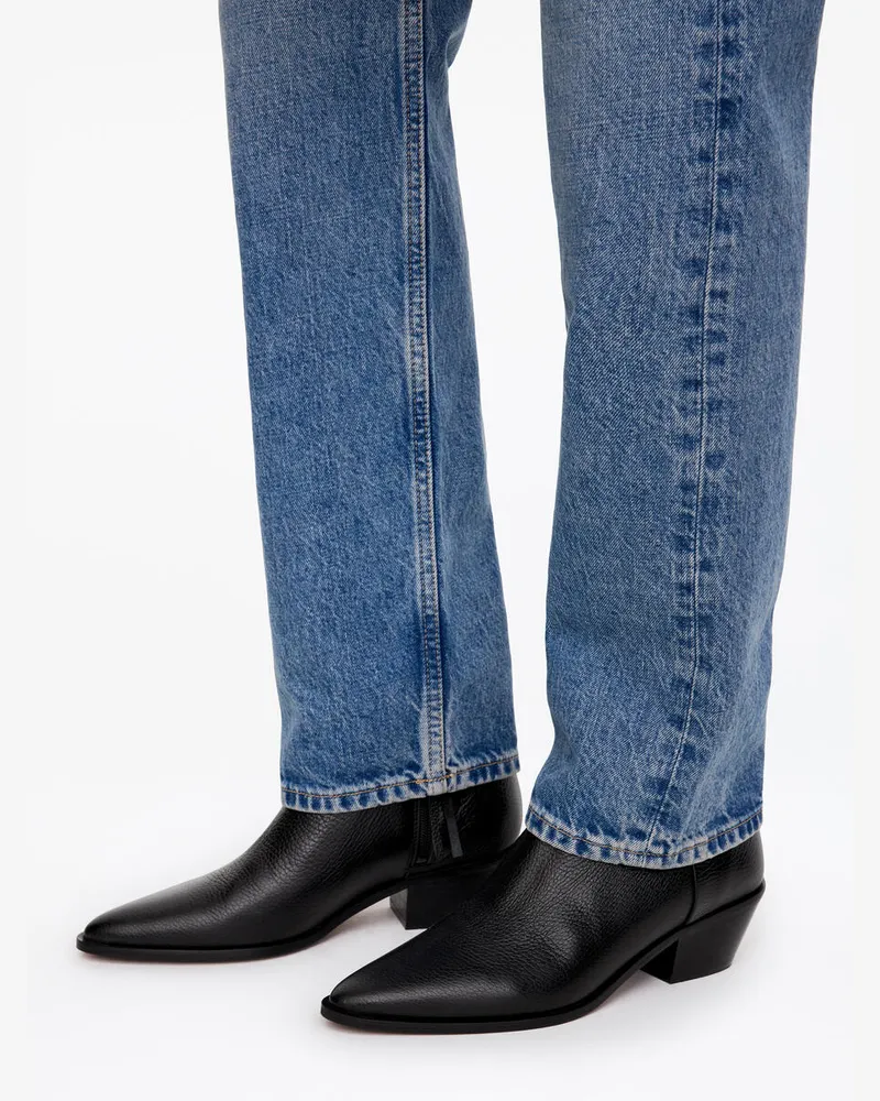 Arket Stiefelette Aus Leder -Schwarz Schwarz