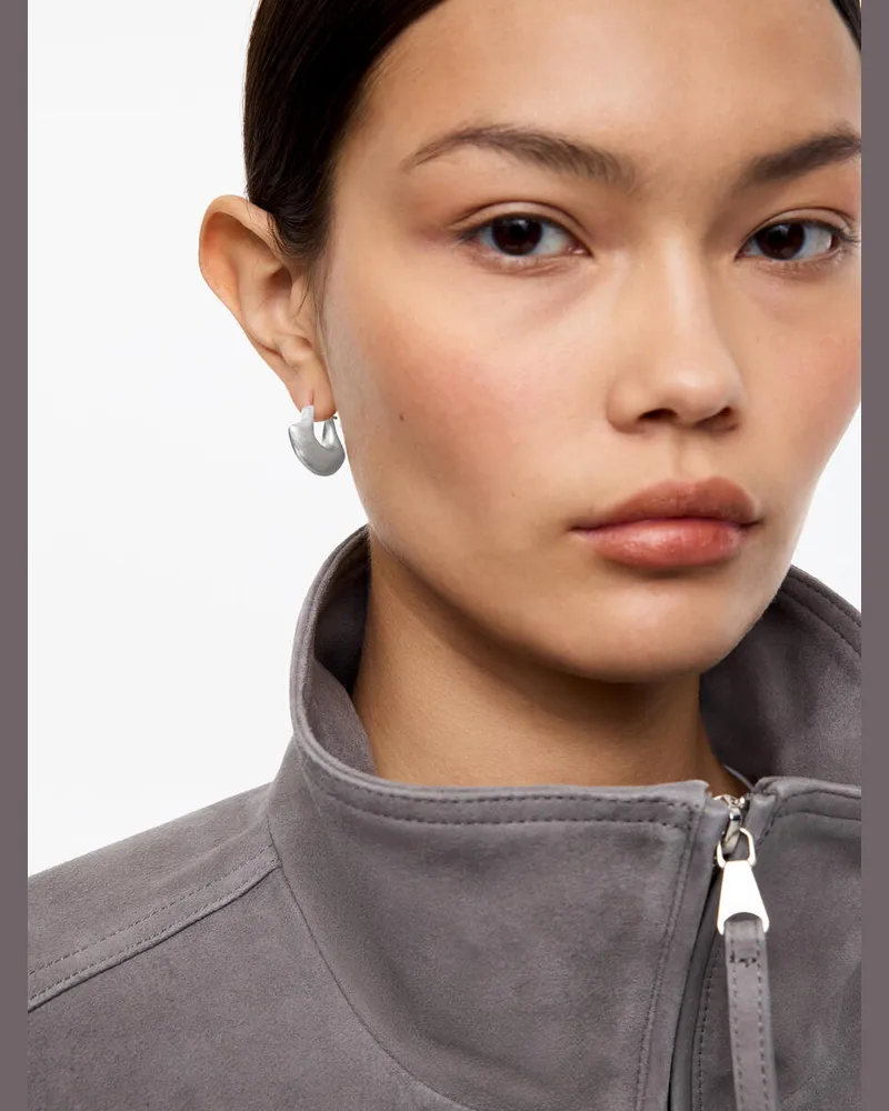 Arket Halbmondförmige Hoops -Silberfarben Silberfarben