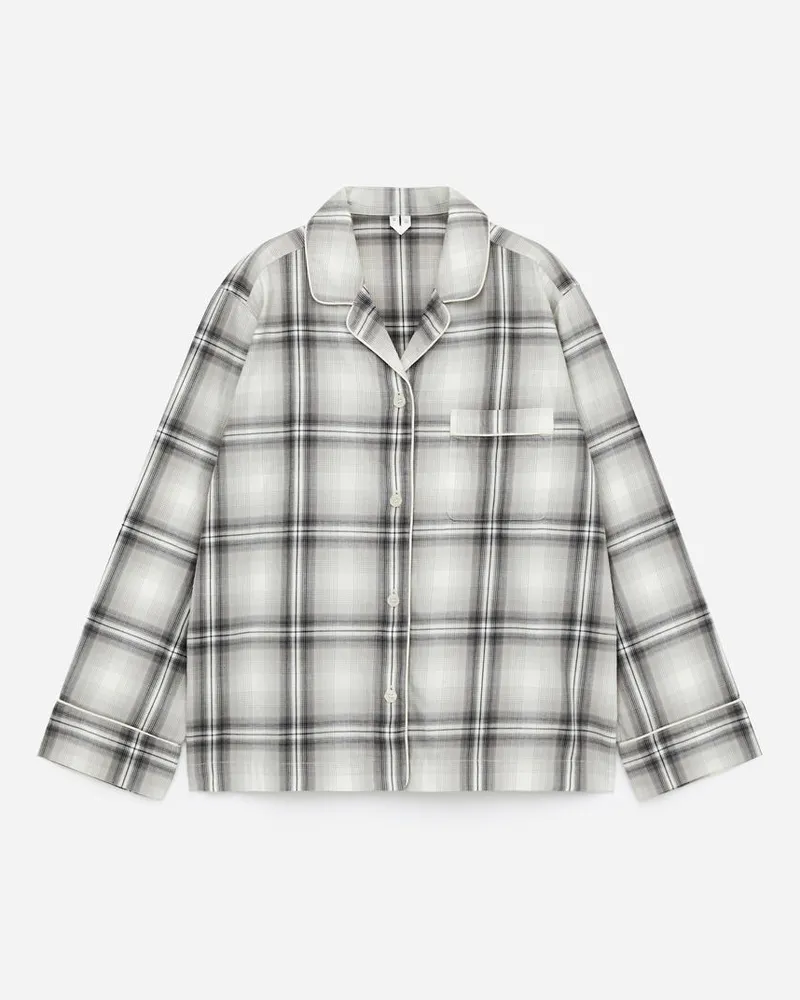 Arket Flanellhemd - Grau|Mehrfarbig|Weiß Weiß