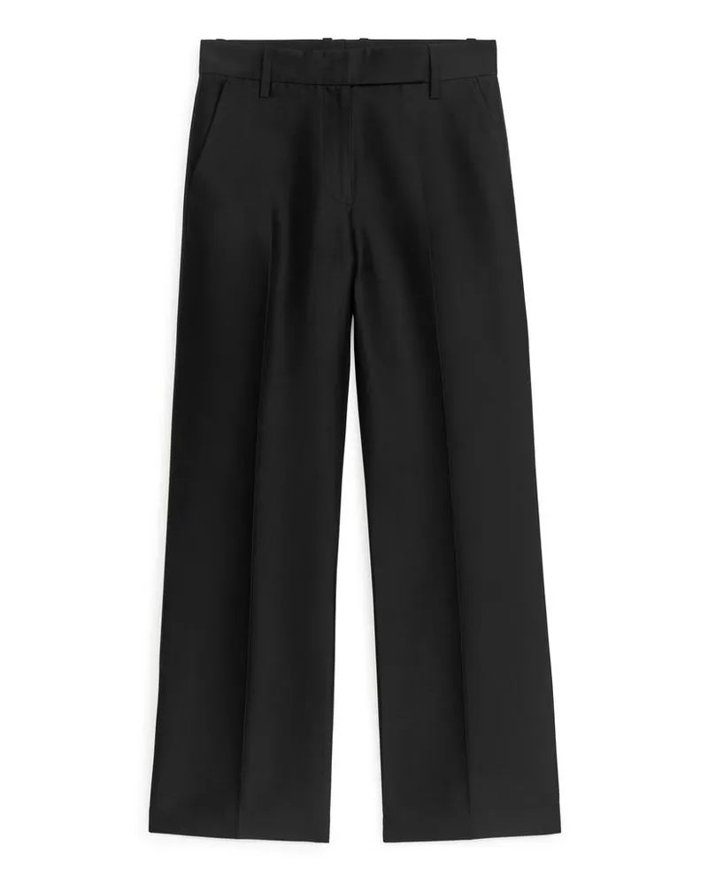 Arket Elegante Hose Aus Lyocell-Mischung - Schwarz Schwarz